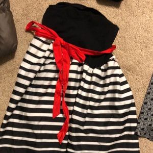 Maternity skirt black white red medium